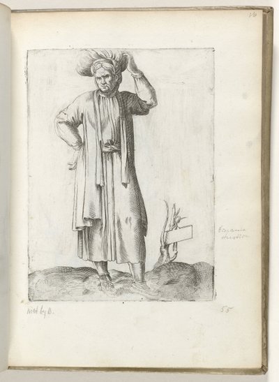 İspanyol toprak adamı ca. 1550 Çağdaş tüccarların tutumu (dizi başlığı) by Enea Vico