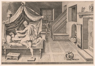 Tarquin ve Lucretia by Enea Vico