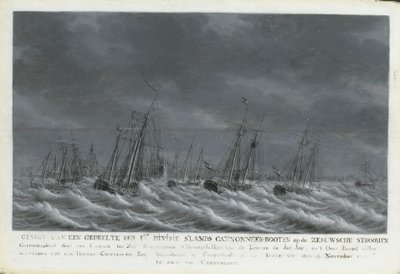 Veere açıklarında Batavian Filosu, 1800 by Engel Hoogerheyden