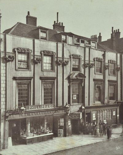 36-38 Aldersgate Caddesi: Shaftesbury House, Londra, 1879 by English Photographer