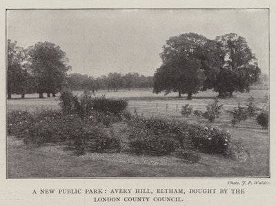 London County Council tarafından satın alınan Yeni Bir Kamu Parkı, Avery Hill, Eltham by English Photographer