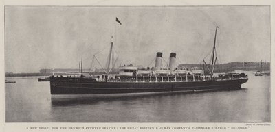 Harwich-Anvers Servisi için Yeni Bir Gemi, Great Eastern Railway Companys Yolcu Vapuru Brüksel by English Photographer