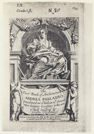 A Palladio, The First Book of Architecture, Tr G Richards 1668 (s/b fotoğraf) by English Photographer