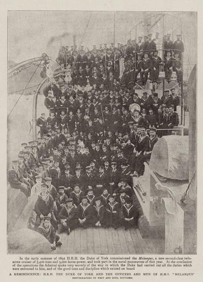 Bir Anımsama, SAİK York Dükü ve HMS Melampus Memurları ve Adamları by English Photographer