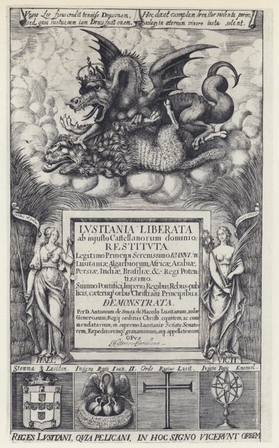 A de Sousa de Macedo, Portekiz serbest bırakıldı, R Heron 1645 (s/b fotoğraf) by English Photographer