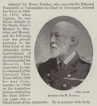 Amiral Sir H Fairfax by English Photographer