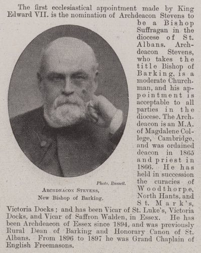 Başdiyakoz Stevens, Barking