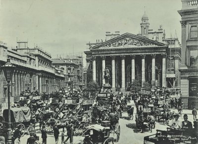 İngiltere Bankası, Threadneedle Caddesi, Londra Şehri, 1890 by English Photographer