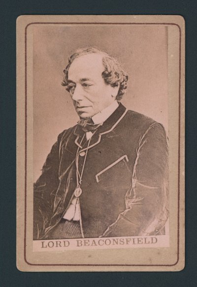 Benjamin Disraeli, kartvizit by English Photographer