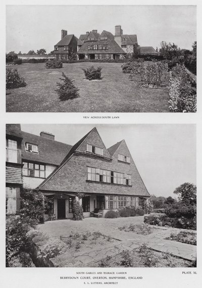 Berrydown Court, Overton, Hampshire, İngiltere (s/b fotoğraf) by English Photographer