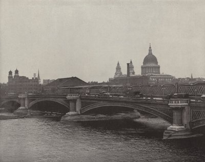 Blackfriars Köprüsü (b/w fotoğraf) by English Photographer
