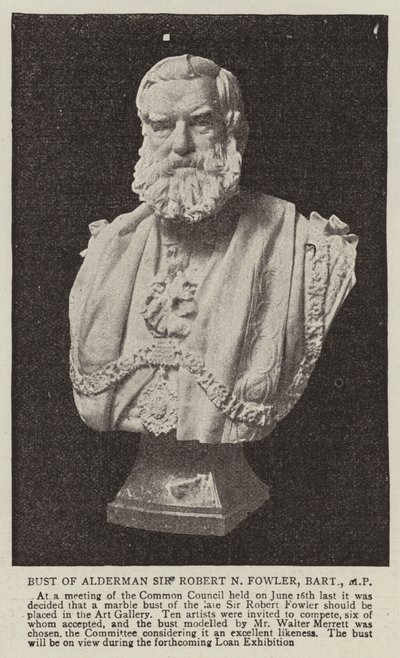 Meclis Üyesi Büstü Sir Robert N Fowler, Baronet, MP by English Photographer