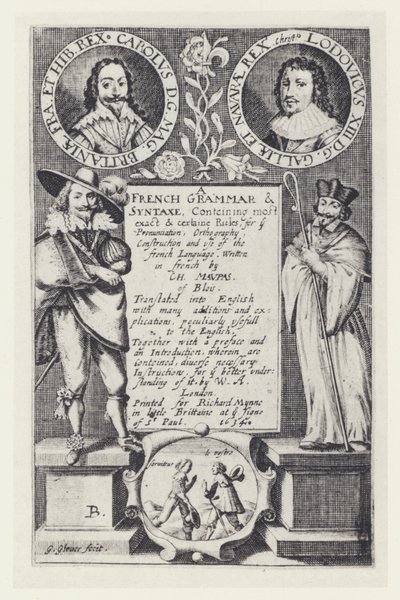 C Maupas, A French Grammar, R Mynne 1634 (s/b fotoğraf) by English Photographer