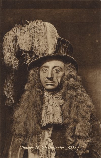 Charles II, Westminster Abbey, Londra (b/w fotoğraf) by English Photographer