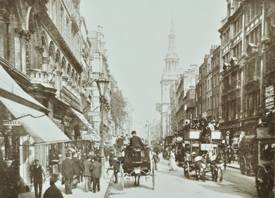 Cheapside, doğuya bakış, Londra Şehri, 1890 by English Photographer