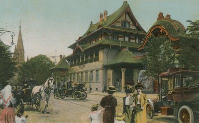 Çin tarzı bina. 1913 yılında gönderilen kartpostal. by English Photographer