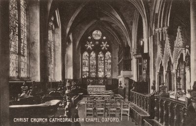 Christ Church Katedrali, Latin Şapeli, Oxford (s/b fotoğraf) by English Photographer