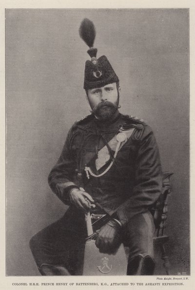 Ashanti Expedition bağlı Albay SAİK Prens Henry, KG, Battenberg by English Photographer