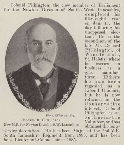 Albay R Pilkington, Newton Bölümü için Yeni Milletvekili, GB Lancashire by English Photographer