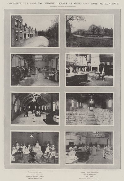 Çiçek Salgını ile Mücadele, Dartford, Gore Farm Hastanesinden Sahneler by English Photographer