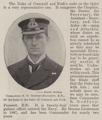 Cornwall ve York Dükü Suite Komutanı BG Godfrey-Faussett, RN, by English Photographer