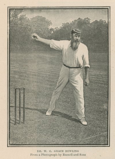 Kriket oyuncusu Dr WG Grace by English Photographer