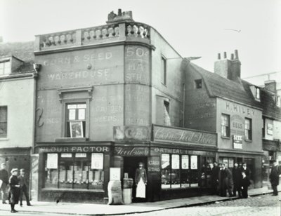 Deptford Broadway: mağaza cepheli sokak sahnesi, Londra, 1897 by English Photographer