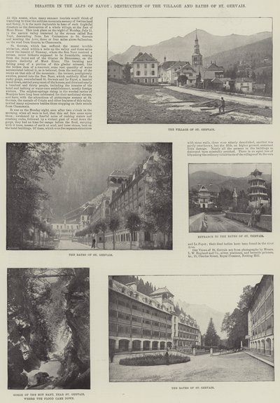Savoy Alplerinde Afet, Köyün Yıkımı ve St Gervais Hamamları by English Photographer