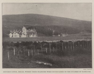 Dougrie Lodge, Arran, Majestelerinin Hamilton Düşesi tarafından ağırlandığı yer by English Photographer