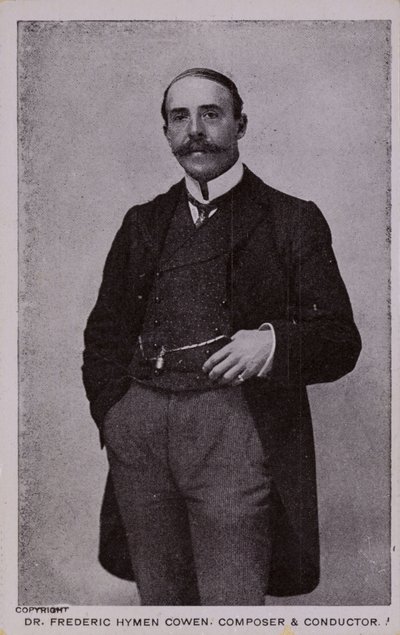 Dr Frederic Hymen Cowen, besteci, piyanist ve orkestra şefi (1852-1935) by English Photographer