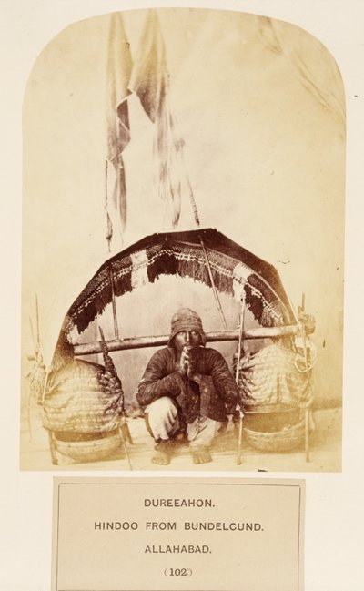 Dureeahon, Hindoo from Bundelcund, Allahabad, from The People of India, J. Forbes Watson tarafından, 1868