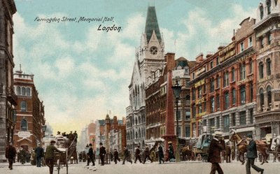 Farringdon Caddesi, Memorial Hall, Londra (fotoğraf) by English Photographer
