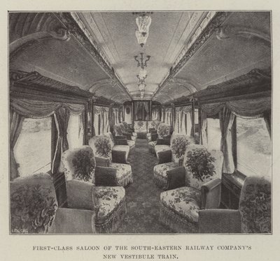 Güneydoğu Demiryolu Şirketlerinin Birinci Sınıf Salonu Yeni Vestibule Train by English Photographer