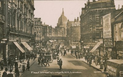 Fleet Street ve Ludgate Hill, Londra by English Photographer