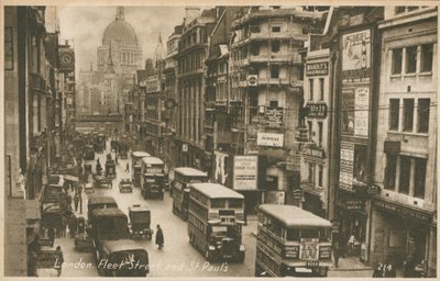 Fleet Street ve St Pauls Katedrali, Londra by English Photographer