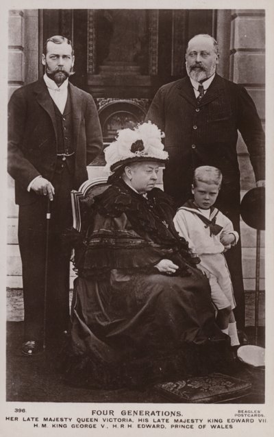 Dört kuşak İngiliz kraliyet ailesi by English Photographer