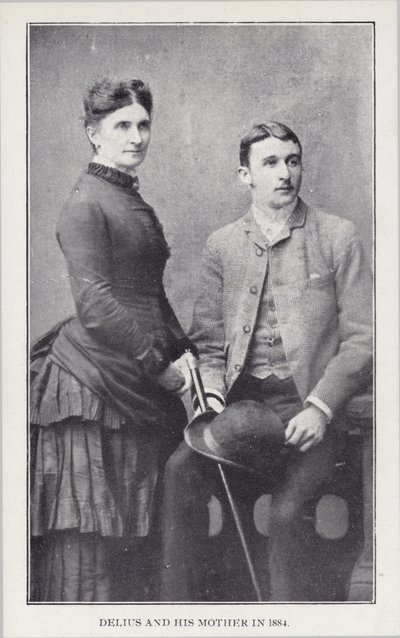 1884 yılında Frederick Delius ve annesi by English Photographer