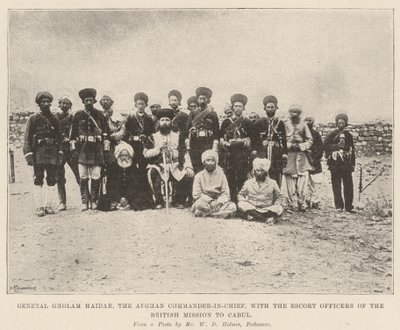 Afgan Başkomutanı General Gholam Haidar, İngiliz Cabul Misyonu