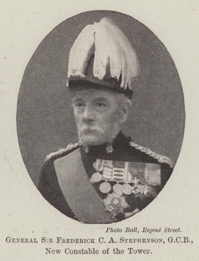 General Sir Frederick CA Stephenson, GCB, Kulenin Yeni Memurluğu by English Photographer