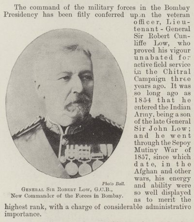 General Sir Robert Low, GCB, Bombay