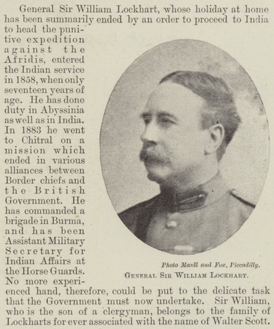Genel Sir William Lockhart by English Photographer