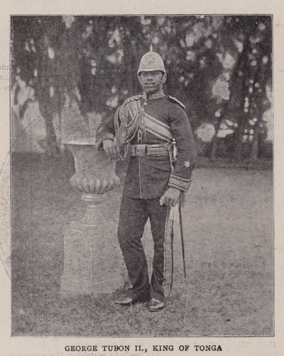 Tonga Kralı II. George Tubon by English Photographer