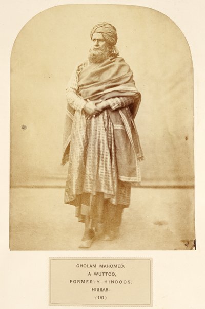 Gholam Mahomed, a Wuttoo, eski Hintliler, Hissar, The People of India