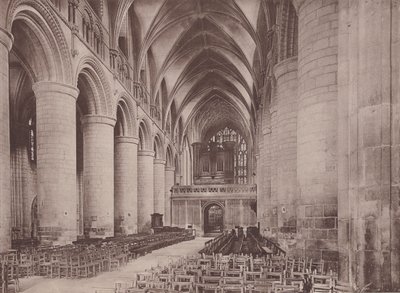 Gloucester: The Cathedral, Nave East (s/b fotoğraf) by English Photographer