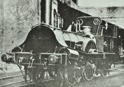 Great Eastern Railway (Londra ve Blackwall bölümü) Tek sürücülü tank lokomotifi, 1860 by English Photographer