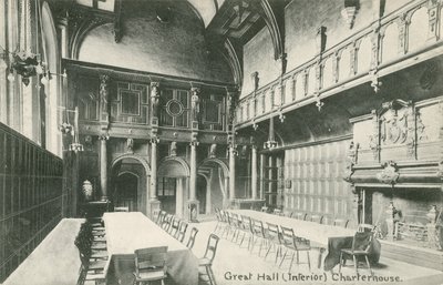 Büyük Salon, Charterhouse (s/b fotoğraf) by English Photographer