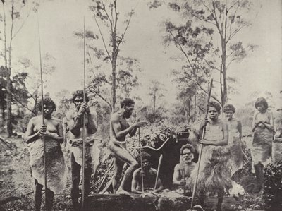 Queensland Aborjinleri Grubu by English Photographer
