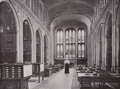 Guildhall Kütüphanesi, Chaucer Büstü ile by English Photographer