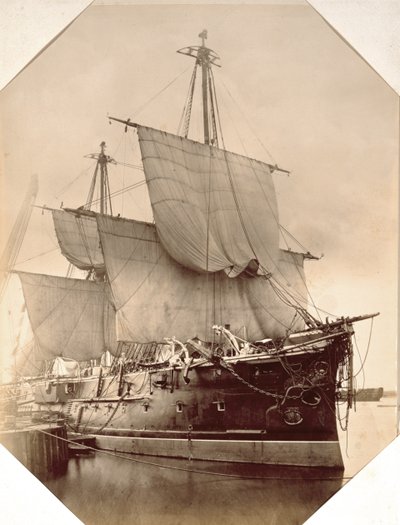 HMS Triumph, 1870 (sepya fotoğrafı) by English Photographer