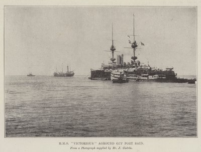 HMS Muzaffer Port Said açıklarında karaya oturdu by English Photographer